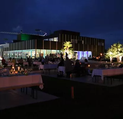 Palmen Dachterrasse Fitnesscenter 