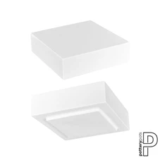 Topper Thick - Glossy, S, Glossy White / L 25 x B 25 x H 8 cm