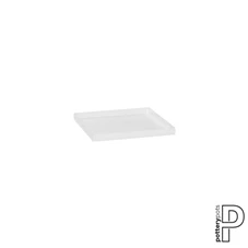 Untersetzer Block - Glossy, S, Glossy White / L 34 x B 34 x H 3 cm